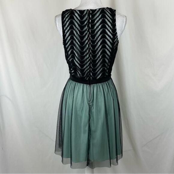 Gabrielle Rocha Teal Black Lace & Tulle BalletCore Party Dress NWOT Size 11 - Picture 5 of 12